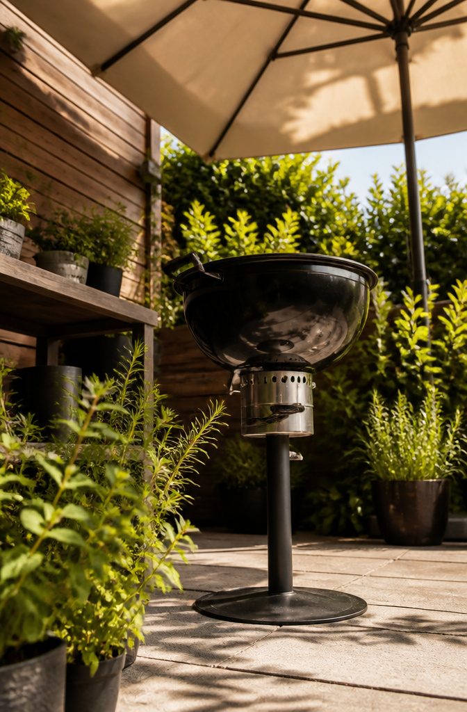 Rustic Outdoor Barbecue Grill Styles and Options for 2026 4 Pedestal-style charcoal grill standing on a single post.